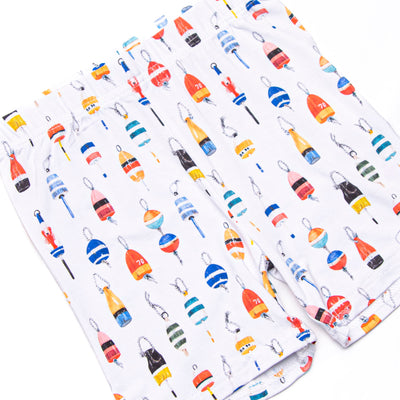 Bay Bobbers Bamboo Pajama Short Set, Red