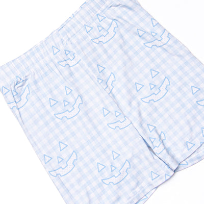Cozy Carving Bamboo Pajama Short Set, Blue
