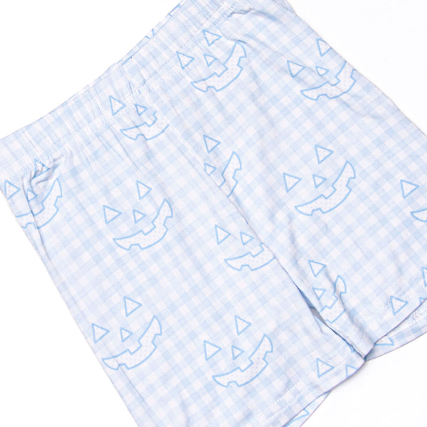 Cozy Carving Bamboo Pajama Short Set, Blue