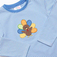 Shake Your Tail Feathers Applique Pant Set, Blue