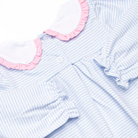 Bow Embroidered Bubble, Blue