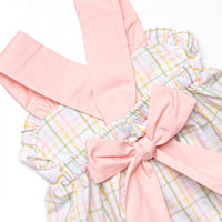 Golfing in Gingham Smocked Bubble, Pink