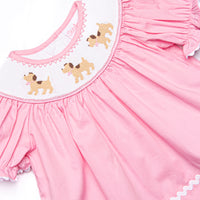Sunday Stroll Smocked Short Set, Pink