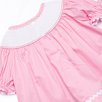Sunday Stroll Smocked Short Set, Pink