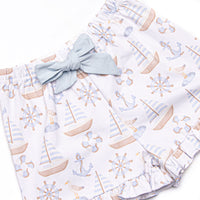 Ahoy Matey Ruffle Short Set, Blue