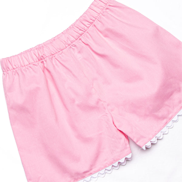 Sunday Stroll Smocked Short Set, Pink