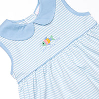 Shimmering Scales Embroidered Bubble, Blue