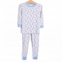 Ahoy Matey Bamboo Pajama Set, Blue
