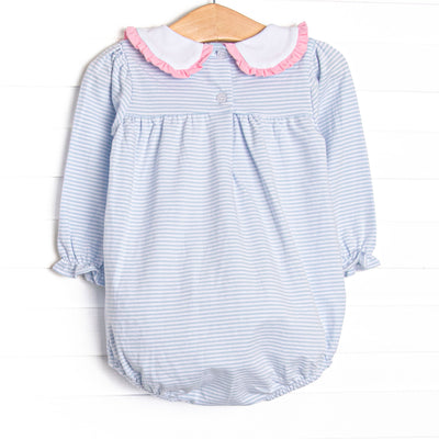 Bow Embroidered Bubble, Blue