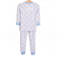 Ahoy Matey Bamboo Pajama Set, Blue