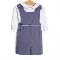 Bleu: Edward Shortall Set, Navy and Tan Plaid