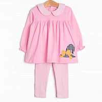 Hocus Pocus Hat Applique Legging Set, Pink