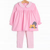 Hocus Pocus Hat Applique Legging Set, Pink