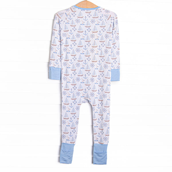 Ahoy Matey Bamboo Zippy Pajama, Blue