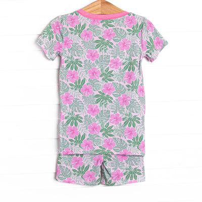 Maui Meadows Bamboo Pajama Short Set, Pink