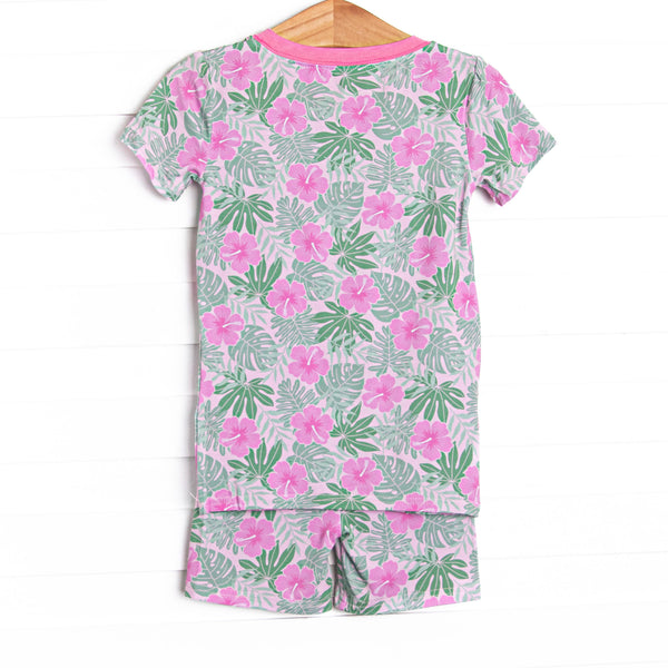Maui Meadows Bamboo Pajama Short Set, Pink