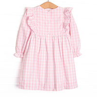 Season of Spooks Smocked Side Tie Dress, Pink