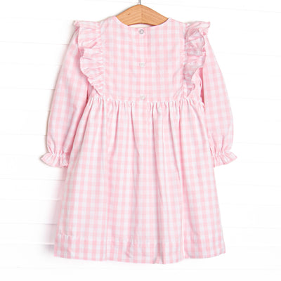 Season of Spooks Smocked Side Tie Dress, Pink