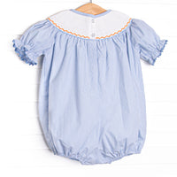 Candy Corn Craze Smocked Bubble, Blue
