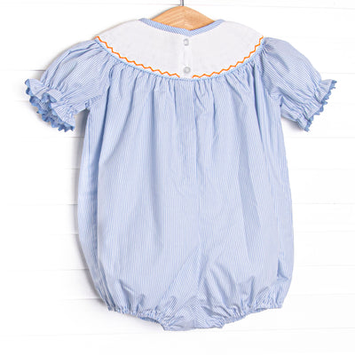 Candy Corn Craze Smocked Bubble, Blue