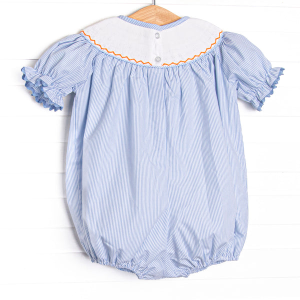 Candy Corn Craze Smocked Bubble, Blue