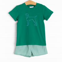 Track'em Short Set, Green Stripe