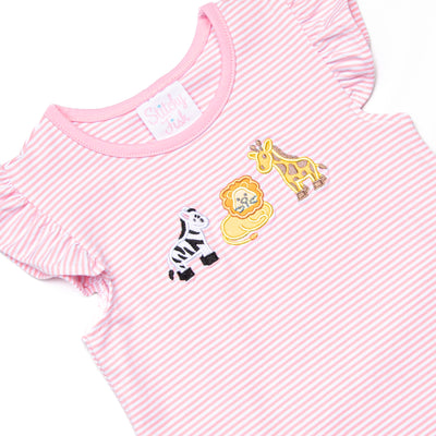 Wild Ones Applique Ruffle Short Set, Pink