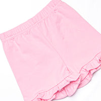 Wild Ones Applique Ruffle Short Set, Pink