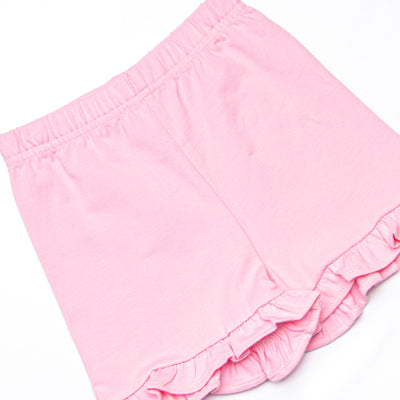 Wild Ones Applique Ruffle Short Set, Pink