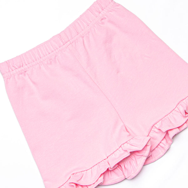 Wild Ones Applique Ruffle Short Set, Pink