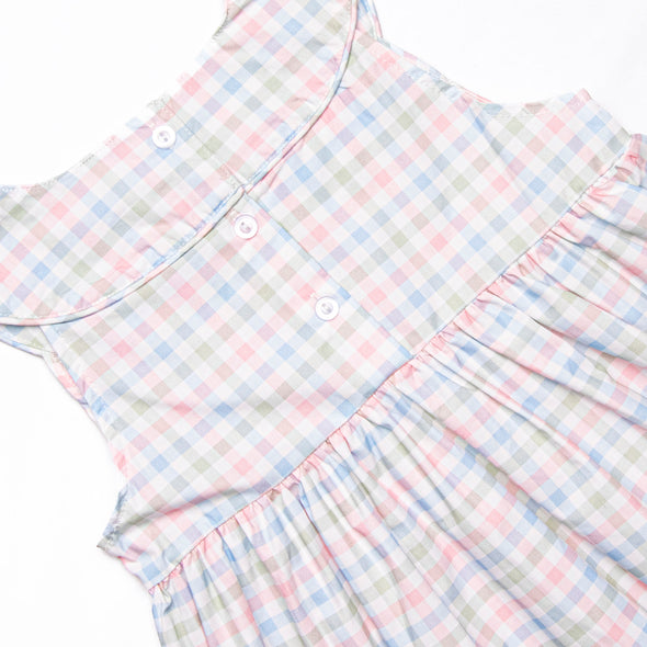 Paradise Plaid Dress, Blue