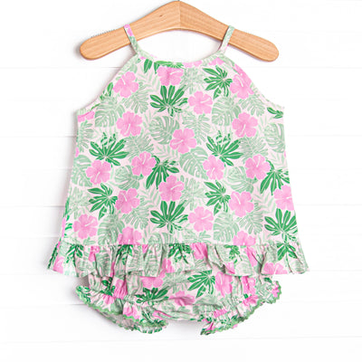 Maui Meadows Diaper Set, Pink