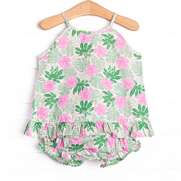 Maui Meadows Diaper Set, Pink