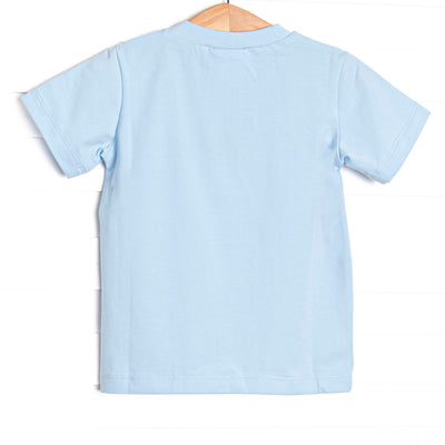 Fright Night French Knot Embroidered Top, Blue