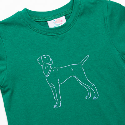 Track'em Short Set, Green Stripe
