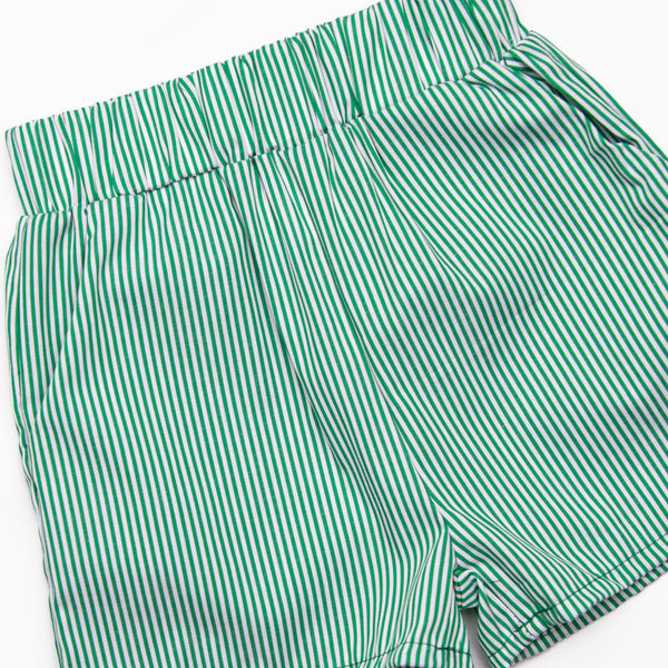 Track'em Short Set, Green Stripe