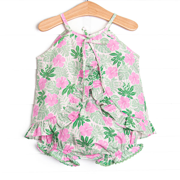 Maui Meadows Diaper Set, Pink