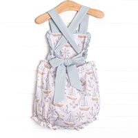 Ahoy Matey Ruffle Bubble, Blue