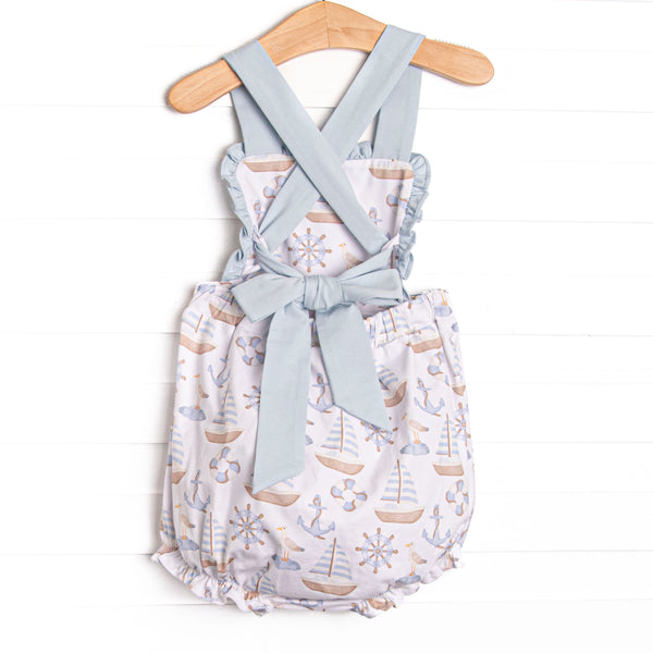 Ahoy Matey Ruffle Bubble, Blue