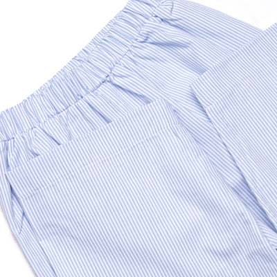 Candy Corn Craze Smocked Pant Set, Blue