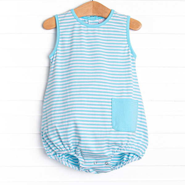 Noah Pocket Bubble, Aqua Stripe