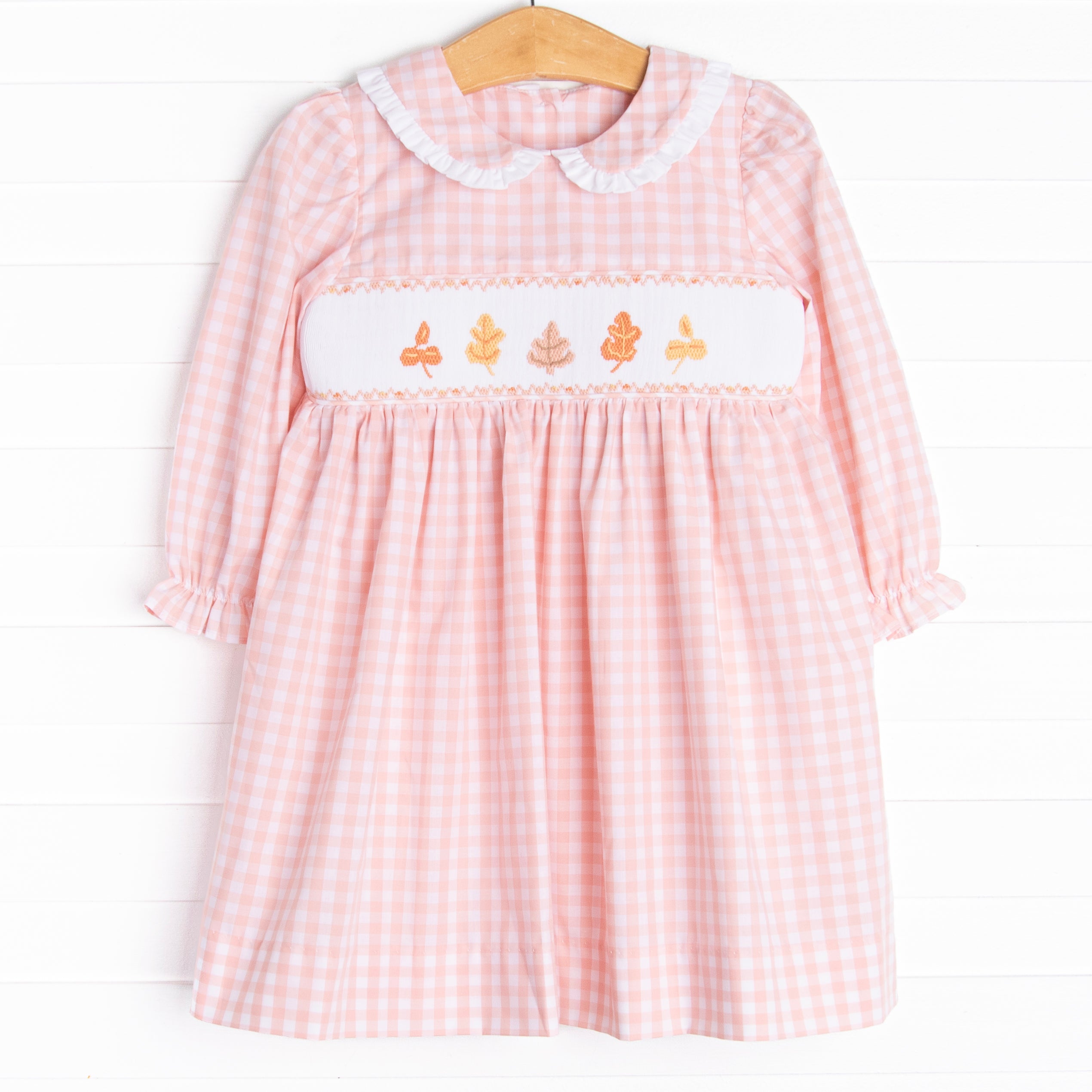 Montreal Maple Smocked Dress, Pink Stitchy Fish Montreal Maple Smocked Dress, Pink Stitchy Fish