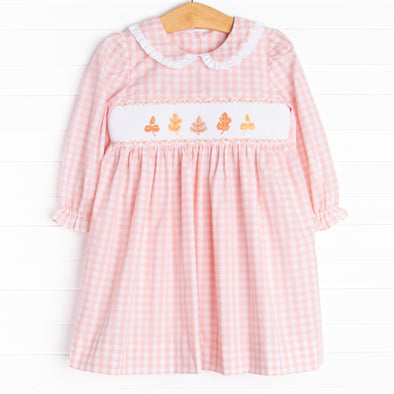 Montreal Maple Smocked Dress, Pink