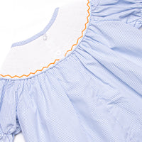 Candy Corn Craze Smocked Bubble, Blue
