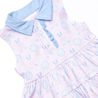 Golfing in Gingham Dress, Pink