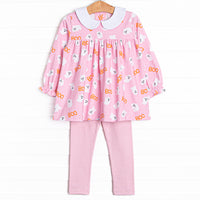 Happy Haunts Legging Set, Pink