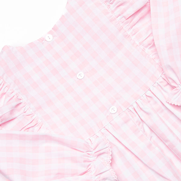 Season of Spooks Smocked Side Tie Dress, Pink