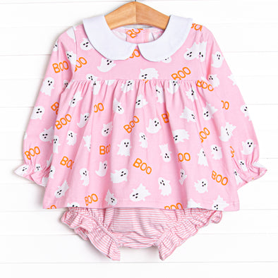 Happy Haunts Diaper Set, Pink