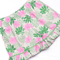 Maui Meadows Ruffle Short Set, Pink