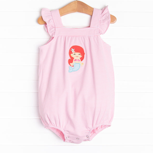 Mermaid Lagoon Applique Bubble, Pink
